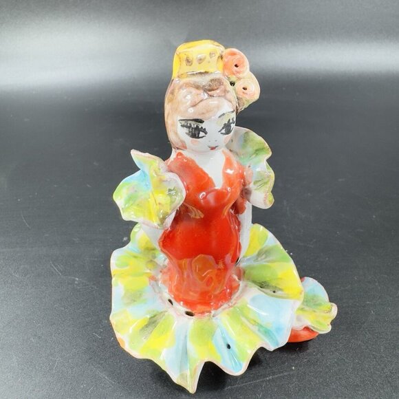 Vintage Hand Made RedWare Pottery Spanish Dancer Artist Signed Figurine Decor - Picture 12 of 12